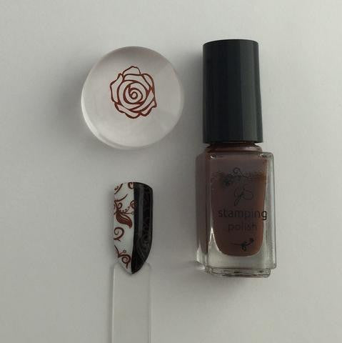 #031 You Had Me at Chocolate | Clear Jelly Stamping Polish