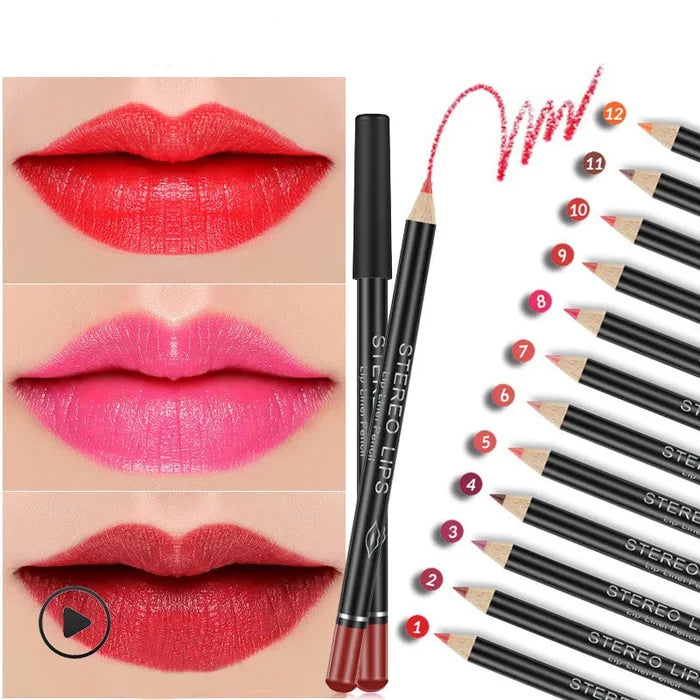 12-color Matte Velvet Lipstick with Hook Design
