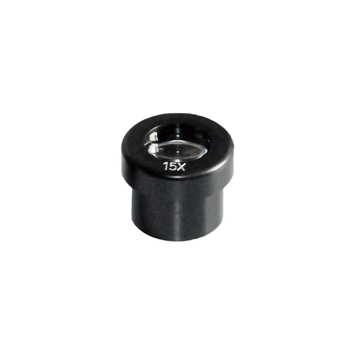 15X Microscope Eyepiece, 23mm, FOV 14mm (One), SKU MS24011202, three quarter front view
