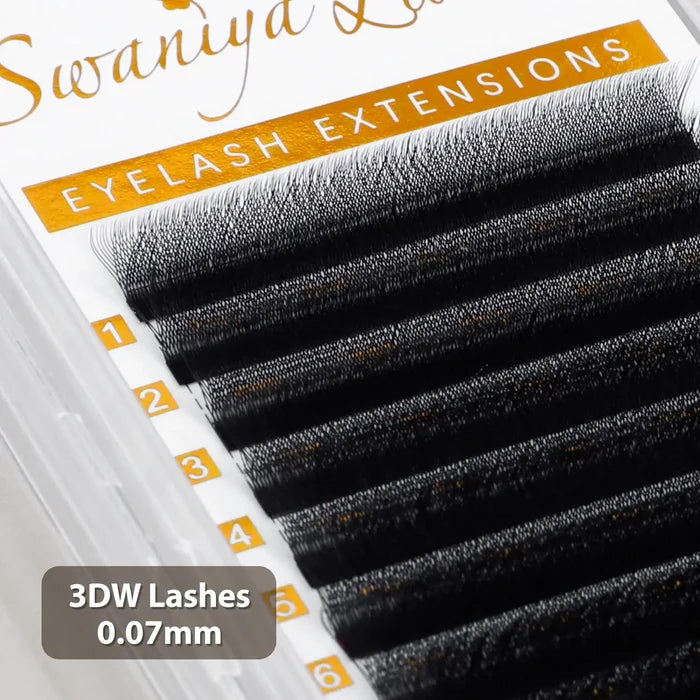 3D W-shape Clover Lashes 0.07mm| Swaniya Lashes