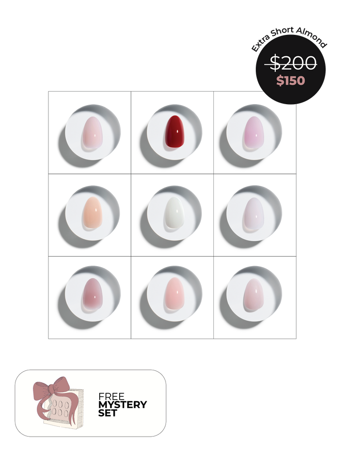 All 9 Shades of Extra Short Almonds