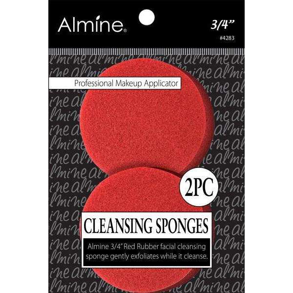Almine Rubber Cleansing Sponge 3/4" 2ct