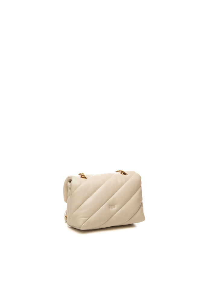 PINKO borsa a spalla love puff mini bianco/oro 100039-A0F2 LOVE PUFF MINI-Z14Q