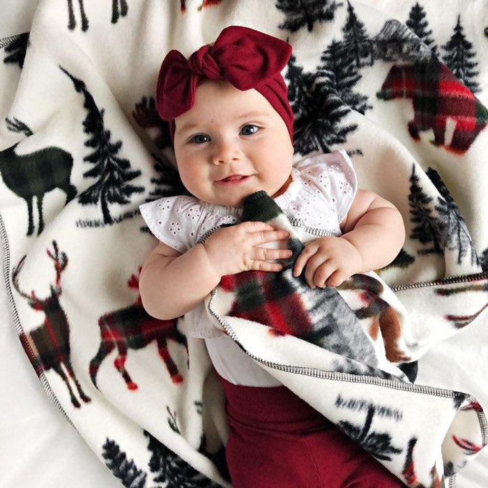 Burgundy Red, Organic Floral, Grey - Top Knot Headbands