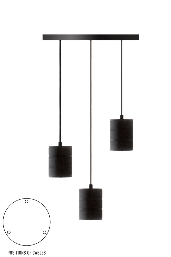 Calex Hanging Lamp Round - 3x E40 - 400mm - Black