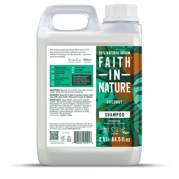 coconut shampoo refill