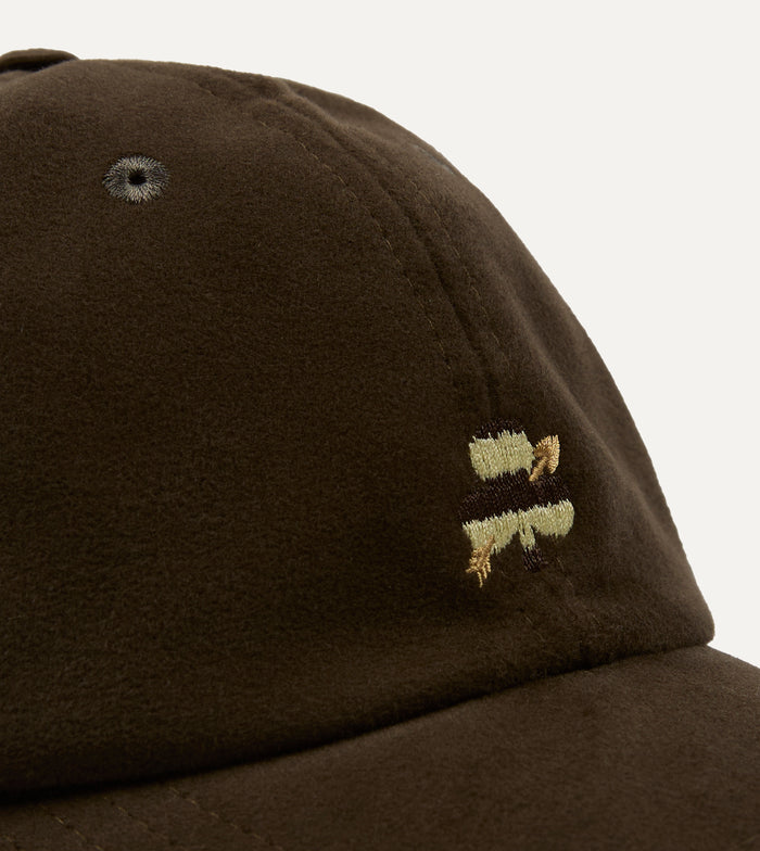 Drake's by A. Levine Brown Moleskin Club Motif Baseball Cap