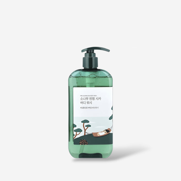 (EXPIRY: 05/2027) Round Lab Pine Calming Cica Body Wash 400ml غسول الجسم برائحة الصنوبر المهدئ من راوند لاب برائحة السيكا