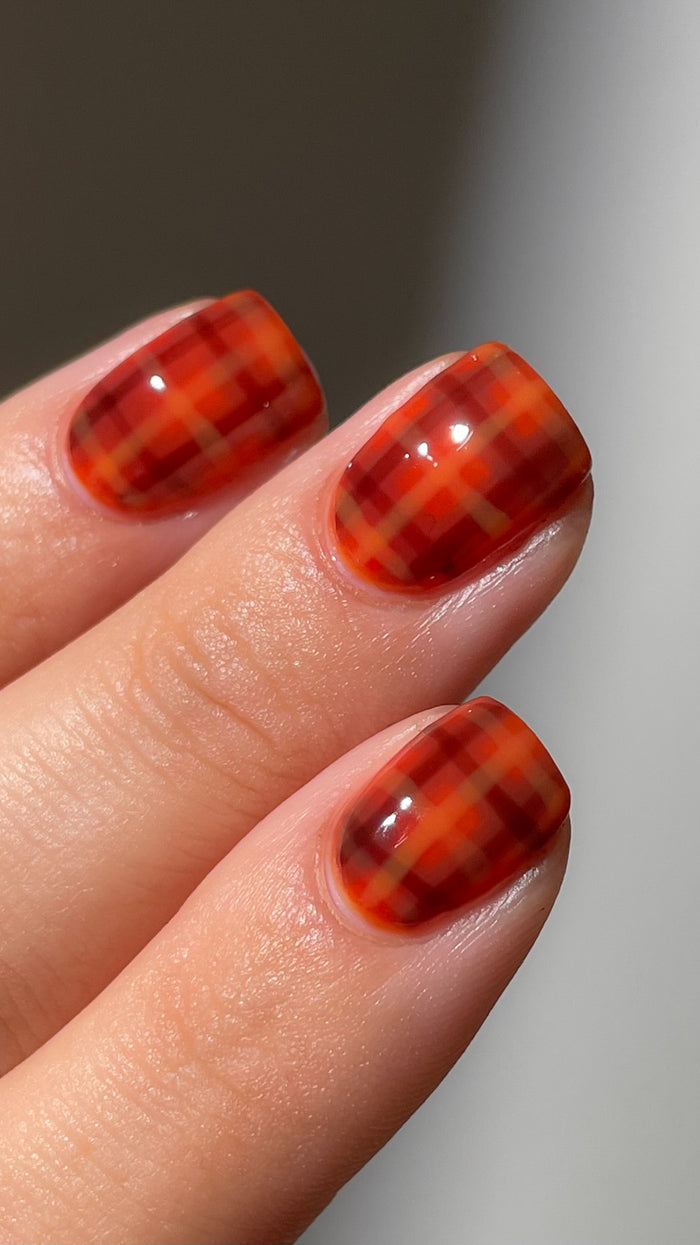 Fall Plaid Nail Art Set
