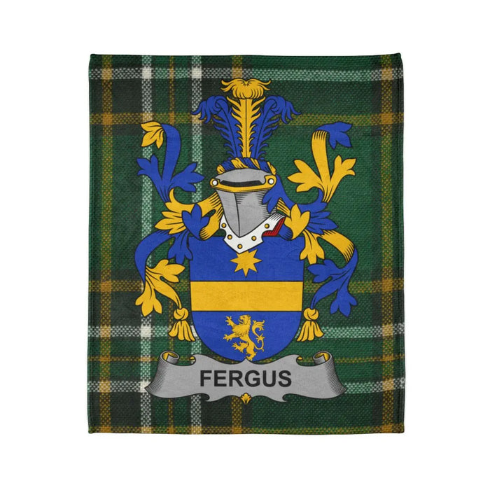Fergus Coat of Arms Clan Tartan Blanket