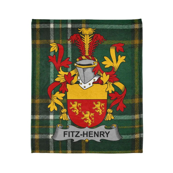 Fitz-Henry Coat of Arms Family Crest Blanket
