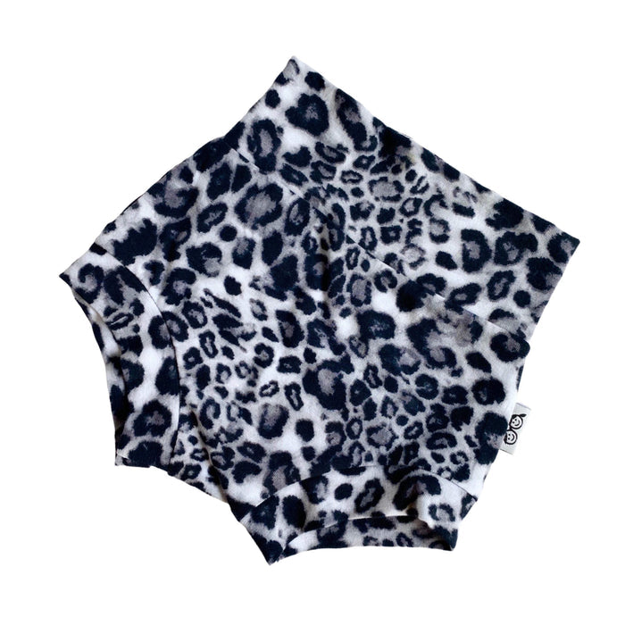 Gray Black Leopard Bummies and/or Headbands