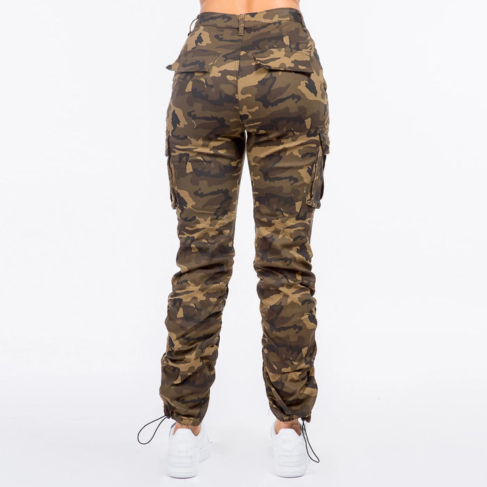 High Waist Shirred Leg Joggers
