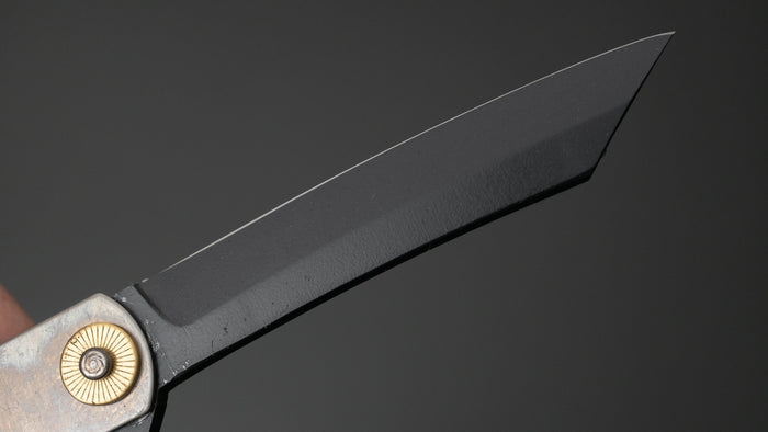 Higonokami Custom Folding Knife Large Titanium Handle (#20) - HITOHIRA