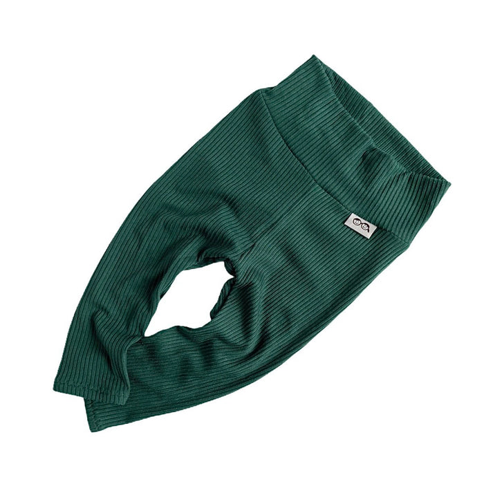 Hunter Green Ribbed Leggings