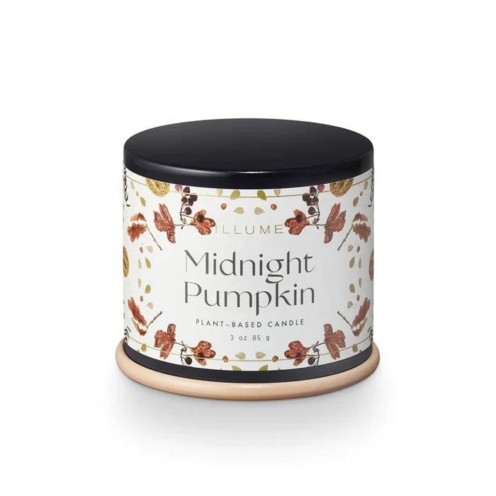 Illume Soy Wax Midnight Pumpkin Scented Tin Candle - 3 oz