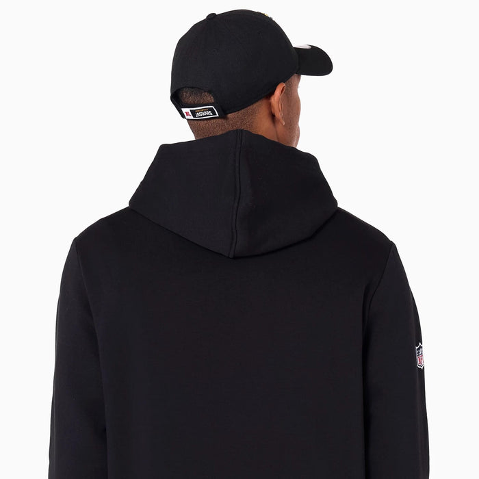 The Male model is wearing Jacksonville Jaguars NFL Black Pullover Hoodie 7