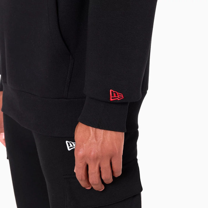 The Male model is wearing Kansas City Chiefs NFL Black Pullover Hoodie 7