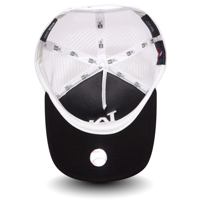 This is a LA Dodgers Clean Black A-Frame Trucker Cap 4