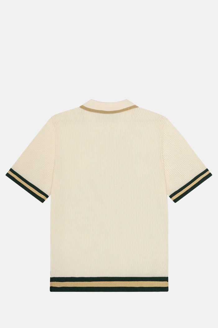 Lace Knitted Polo Eggnog White