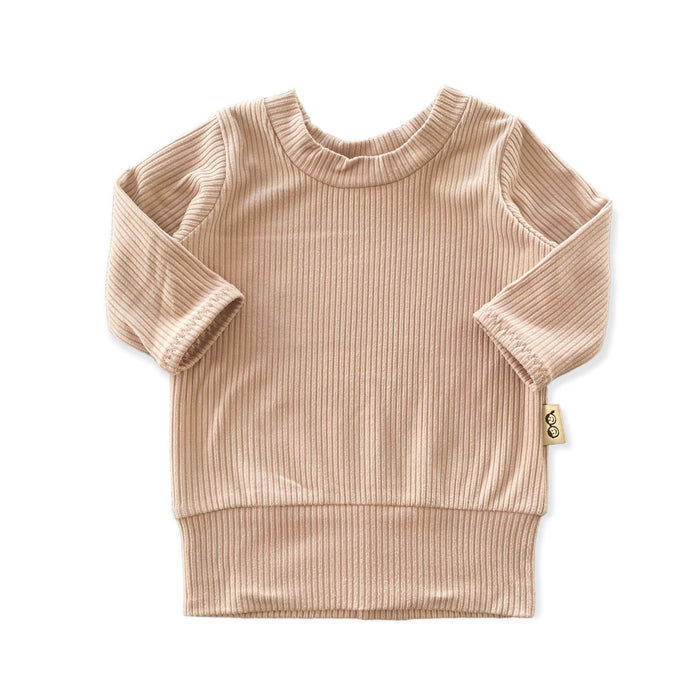 Latte Ribbed Lounge Top