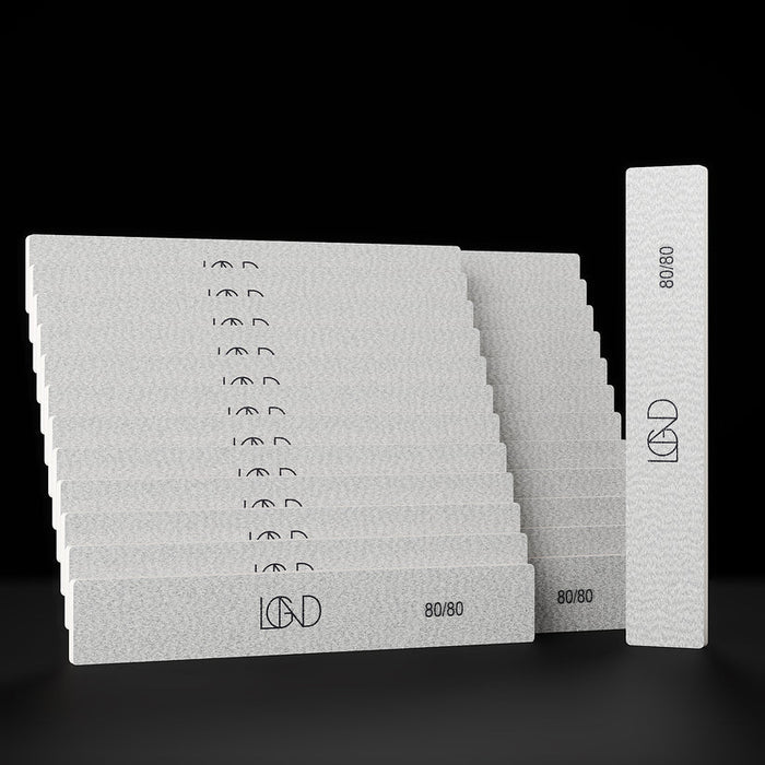 LGND Zebra Rectangle Files 80/80-Chaun Legend-4 pcs-Gel Essentialz