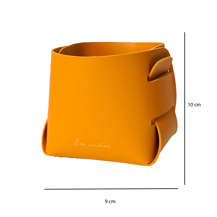 Macaroon Leather Storage Basket