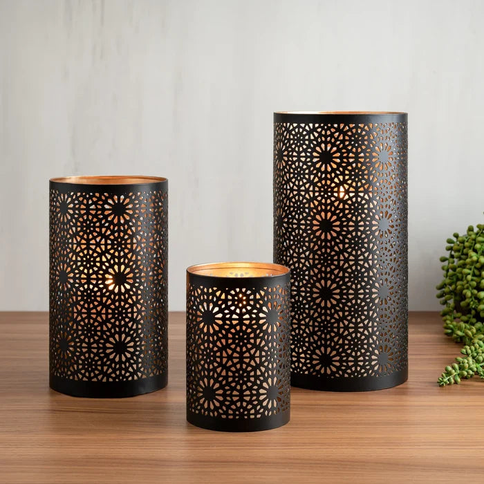 Mandala Metal Cutout Candle Lantern