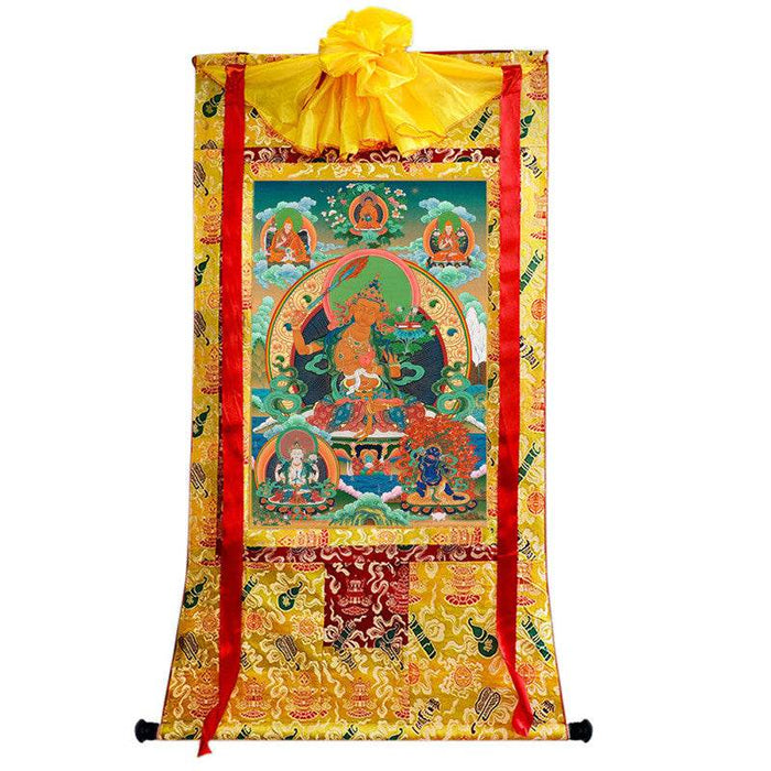 Manjusri Image - Tibetan thangka painting, view 8