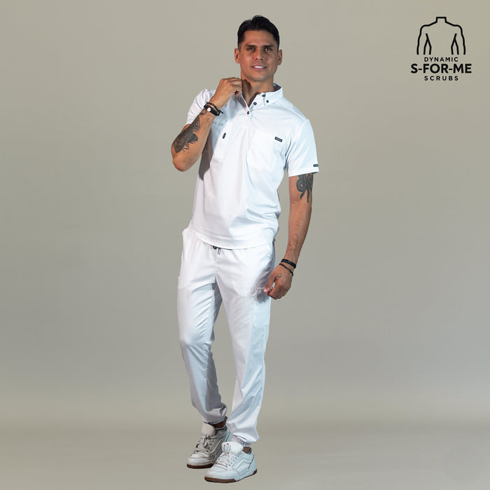 white nurses scrub uniform