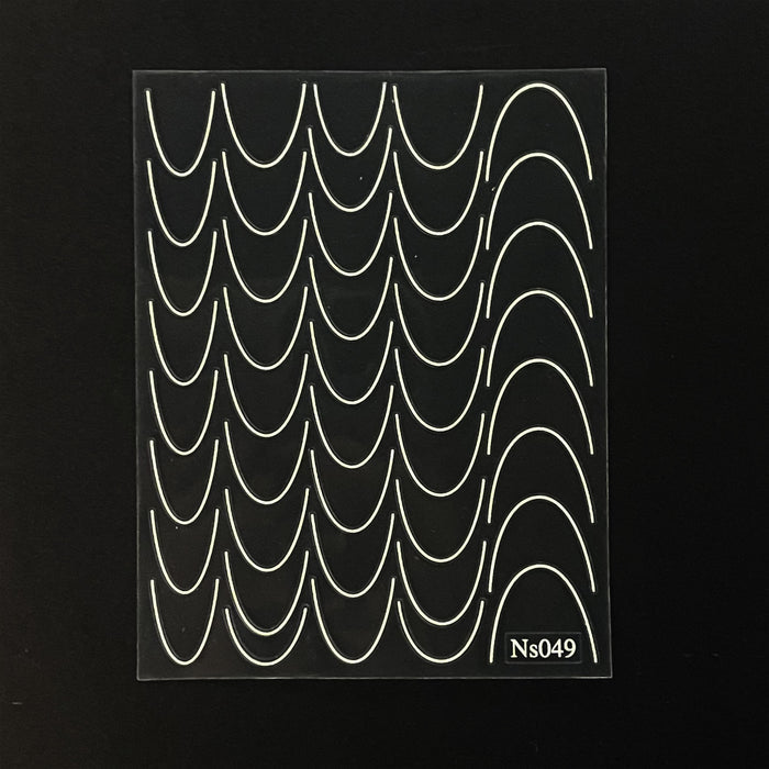 Micro French Lines in Black or White Self Adhesive Decals | Lula Beauty