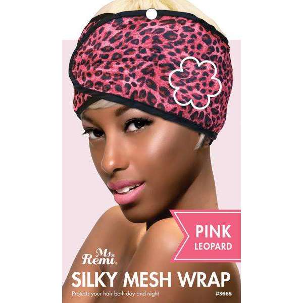 Ms. Remi Silky Mesh Wrap, 1 Count, Pink Leopard