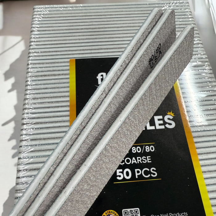 Nail File Zebra - Square Jumbo Shape - 80/80 Coarse Grit