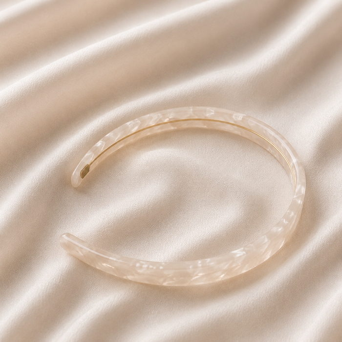 NAMISO - Célune - Hårbøjle - White Pearl