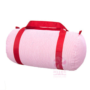 Oh Mint Red Seersucker Duffle