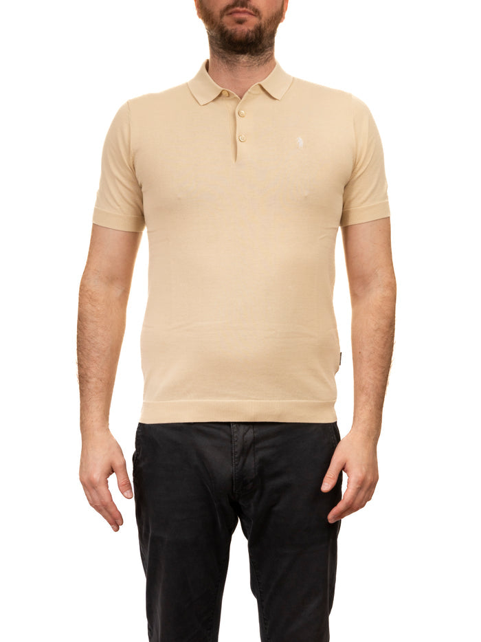 REFRIGUE polo logo burro 2816MPW00174 KNIT-BUTTER
