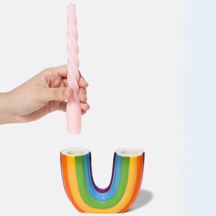 Rainbow Taper Candle Holder