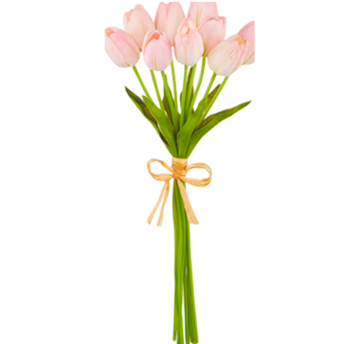 15" Real Touch Tulip Bundle Raz Imports Pink