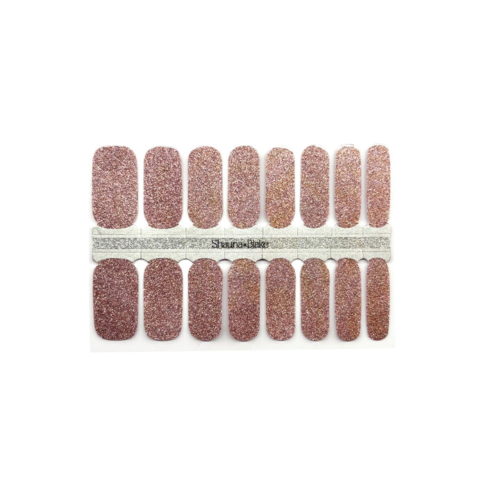 Rose Gold Glitter Nail Wraps