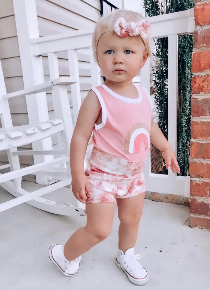 Rose Tie Dye Ribbed Bummies