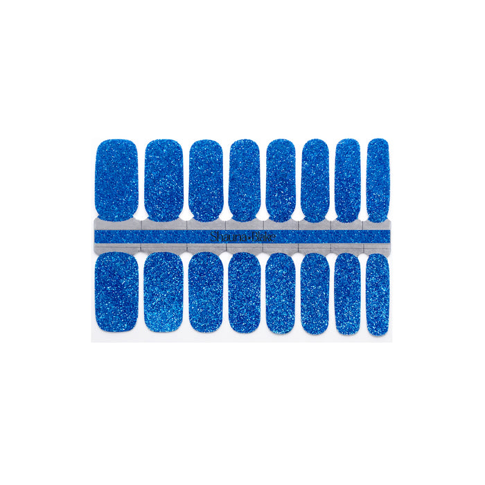Sea Blue Glitter Nail Wraps