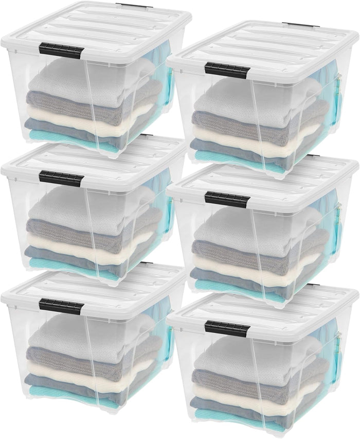 Clear with White Lid / 6 Pack