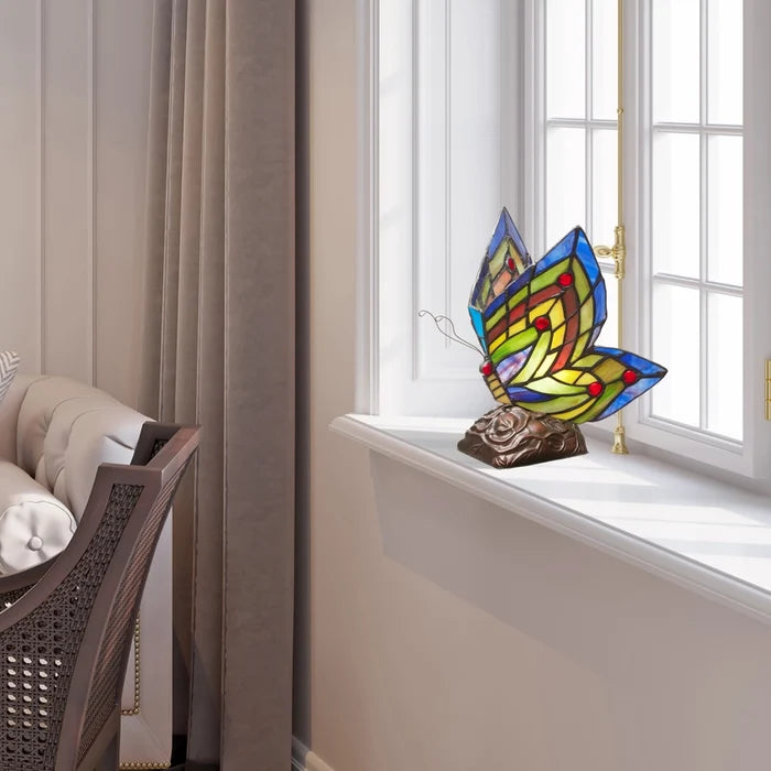 Stained Glass Butterfly Lamp