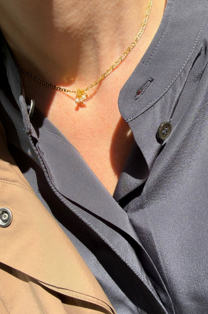 Stylelove Pearl Ring Gold Necklace