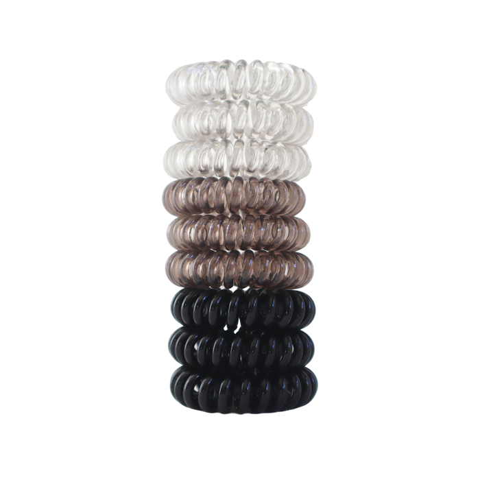 Twist Lock Hair Coil - Black GRADIENT 9 Pcs Set