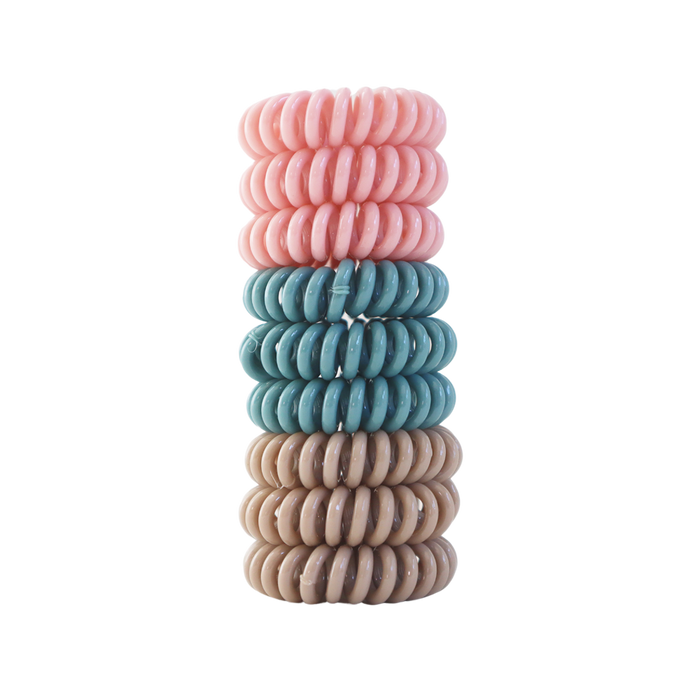 Twist Lock Hair Coil - Powder Tones 9 Pcs Set