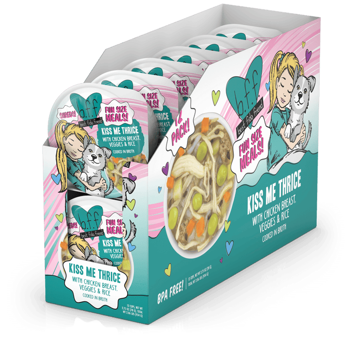 Weruva Bff Fun Size Meals Kiss Me Thrice 2.75-oz. Cups Case of 12