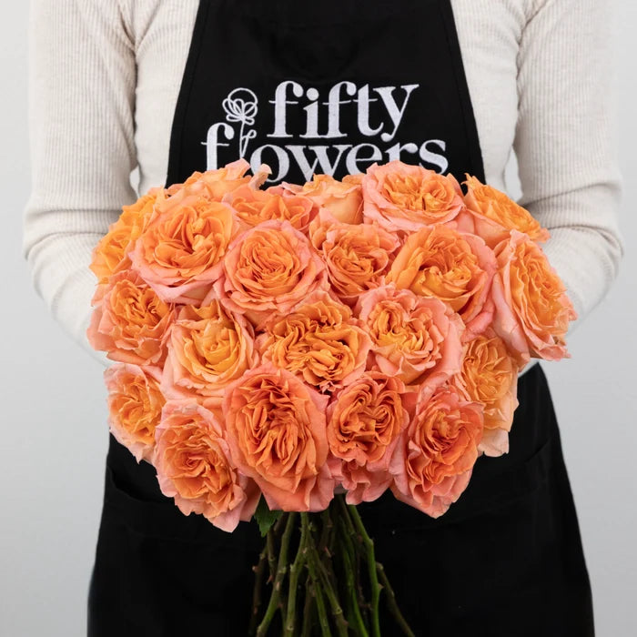Apricot Blend Garden Rose Apron - Image