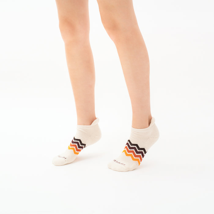 Cream Ankle Socks with Blister Tab