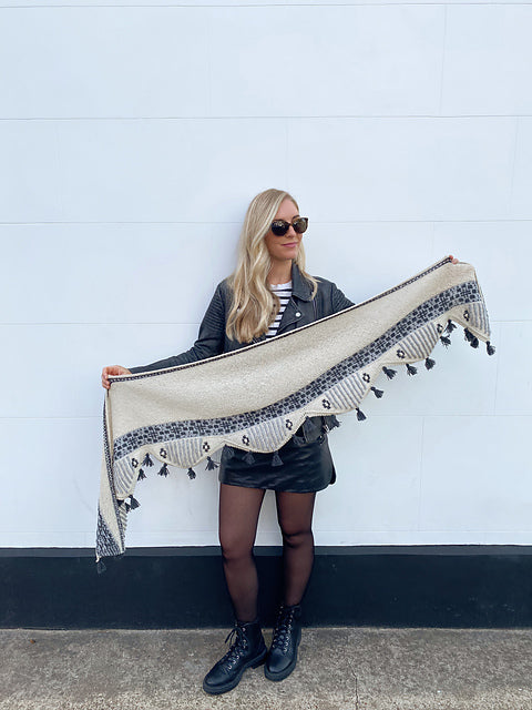 Ziri Shawl Kits by Florence Spurling (Kokon Merino Fingering)